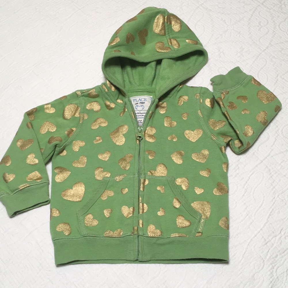 24m (4/$20) Sparkle Hearts Hoodie by 1989 Place